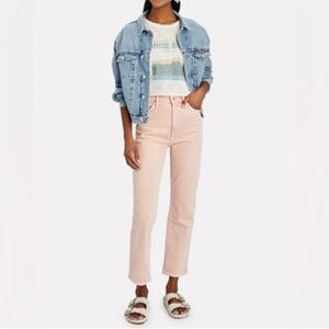 MOTHER Mother Superior Women's Light Pink Cropped Jeans.